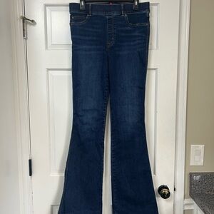 Spanx Dark Blue Flared Women's Jeans Size Large